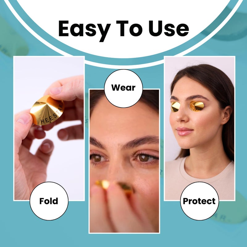 heestar Disposable Eye Protection Cones for Sun Tanningbed(50Pairs, GOLD) - Image 3